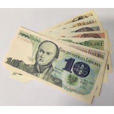 POLAND 1982-1988 . TEN 10 - TWO THOUSAND 2,000 ZLOTYCH BANKNOTES